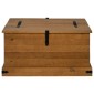 vidaXL Σεντούκι αποθήκευσης HALDEN 91x91x47 cm Ξύλο μασίφ πεύκο