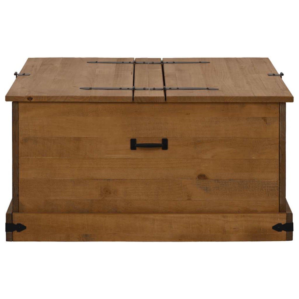 vidaXL Σεντούκι αποθήκευσης HALDEN 91x91x47 cm Ξύλο μασίφ πεύκο