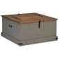 vidaXL Σεντούκι αποθήκευσης HALDEN γκρι 91x91x47 cm μασίφ ξύλο πεύκο