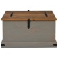 vidaXL Σεντούκι αποθήκευσης HALDEN γκρι 91x91x47 cm μασίφ ξύλο πεύκο