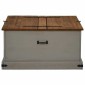 vidaXL Σεντούκι αποθήκευσης HALDEN γκρι 91x91x47 cm μασίφ ξύλο πεύκο
