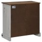 vidaXL Sideboard HALDEN με συρόμενη πόρτα Λευκό 80x40x80 cm μασίφ ξύλο