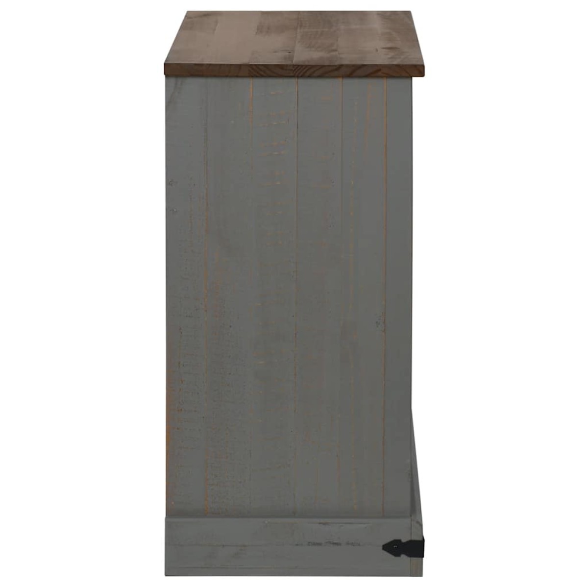 vidaXL Sideboard HALDEN με συρόμενη πόρτα γκρι 80x40x80 cm μασίφ ξύλο