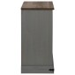 vidaXL Sideboard HALDEN με συρόμενη πόρτα γκρι 80x40x80 cm μασίφ ξύλο