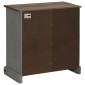 vidaXL Sideboard HALDEN με συρόμενη πόρτα γκρι 80x40x80 cm μασίφ ξύλο