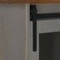 vidaXL Sideboard HALDEN με συρόμενη πόρτα γκρι 80x40x80 cm μασίφ ξύλο