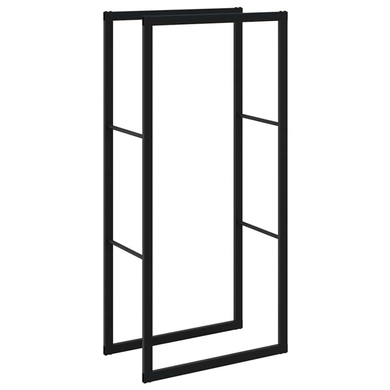vidaXL Ράφι Καυσόξυλων Μαύρο 55x30x116 εκ. Ατσάλινο