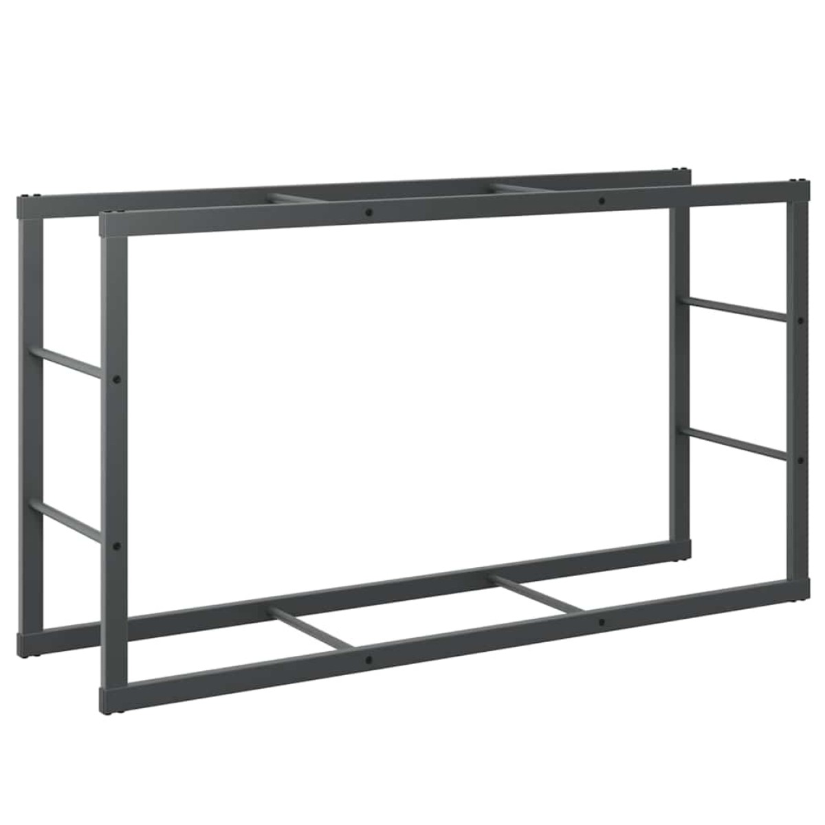 vidaXL Ράφι Καυσόξυλων Μαύρο 110x30x61 εκ. Ατσάλινο