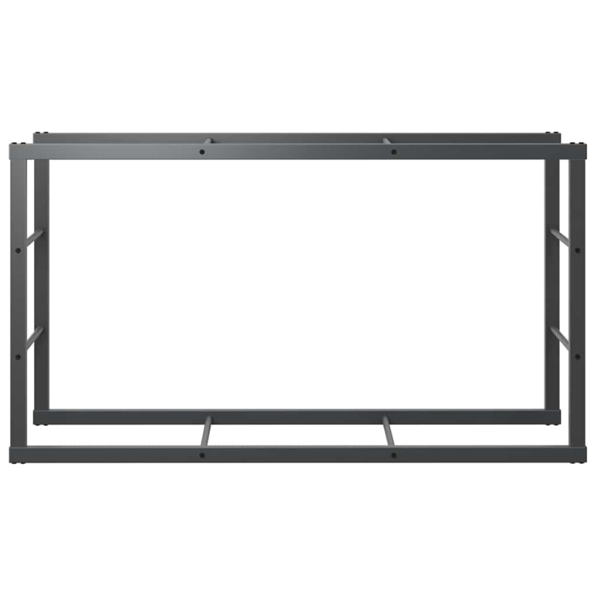 vidaXL Ράφι Καυσόξυλων Μαύρο 110x30x61 εκ. Ατσάλινο