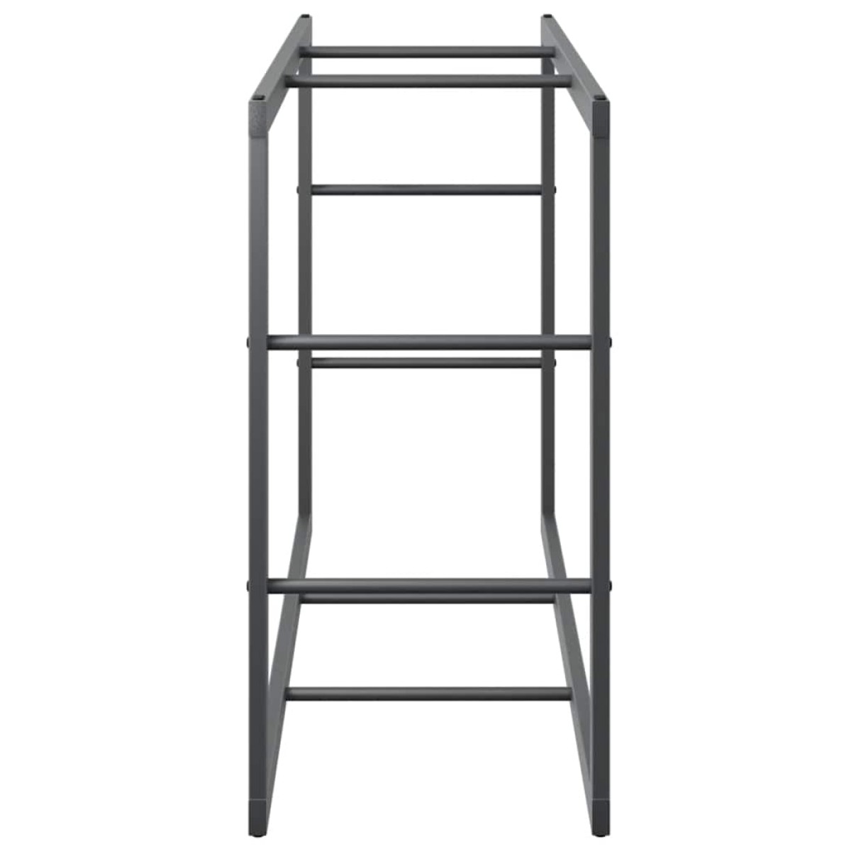 vidaXL Ράφι Καυσόξυλων Μαύρο 110x30x61 εκ. Ατσάλινο