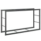 vidaXL Ράφι Καυσόξυλων Μαύρο 110x30x61 εκ. Ατσάλινο