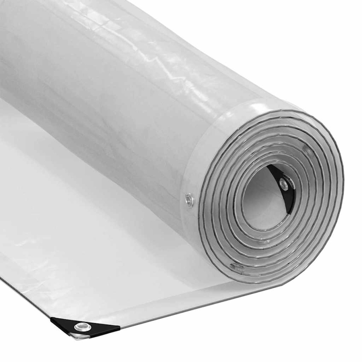 vidaXL Σαφής μουσαμάς με οπές 6x12 m πολυαιθυλένιο
