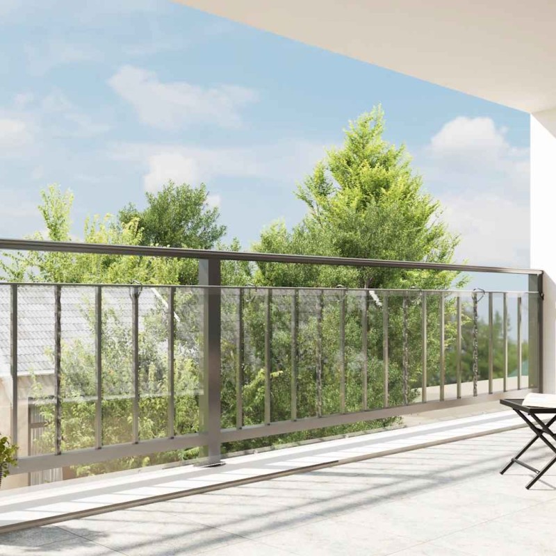 vidaXL Σαφής μουσαμάς με οπές 1x12 m PVC