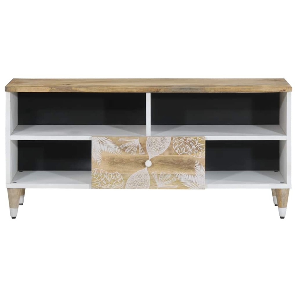 ντουλάπι τηλεόρασης vidaXL 100x33,5x46 cm μασίφ ξύλο Mango