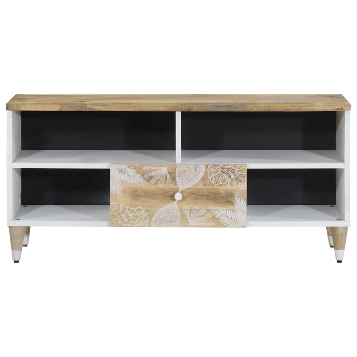 ντουλάπι τηλεόρασης vidaXL 100x33,5x46 cm μασίφ ξύλο Mango