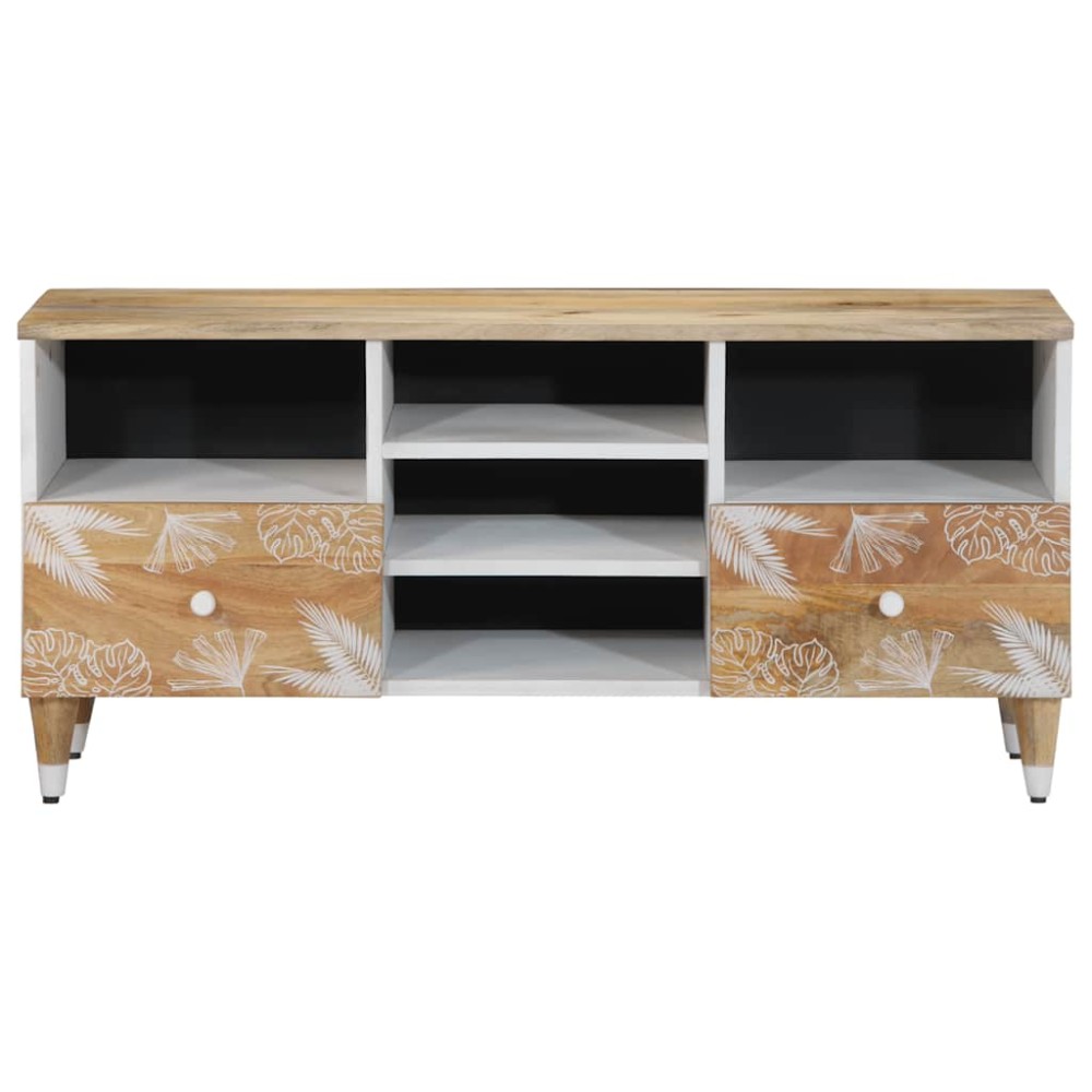 ντουλάπι τηλεόρασης vidaXL 100x33,5x46 cm μασίφ ξύλο Mango