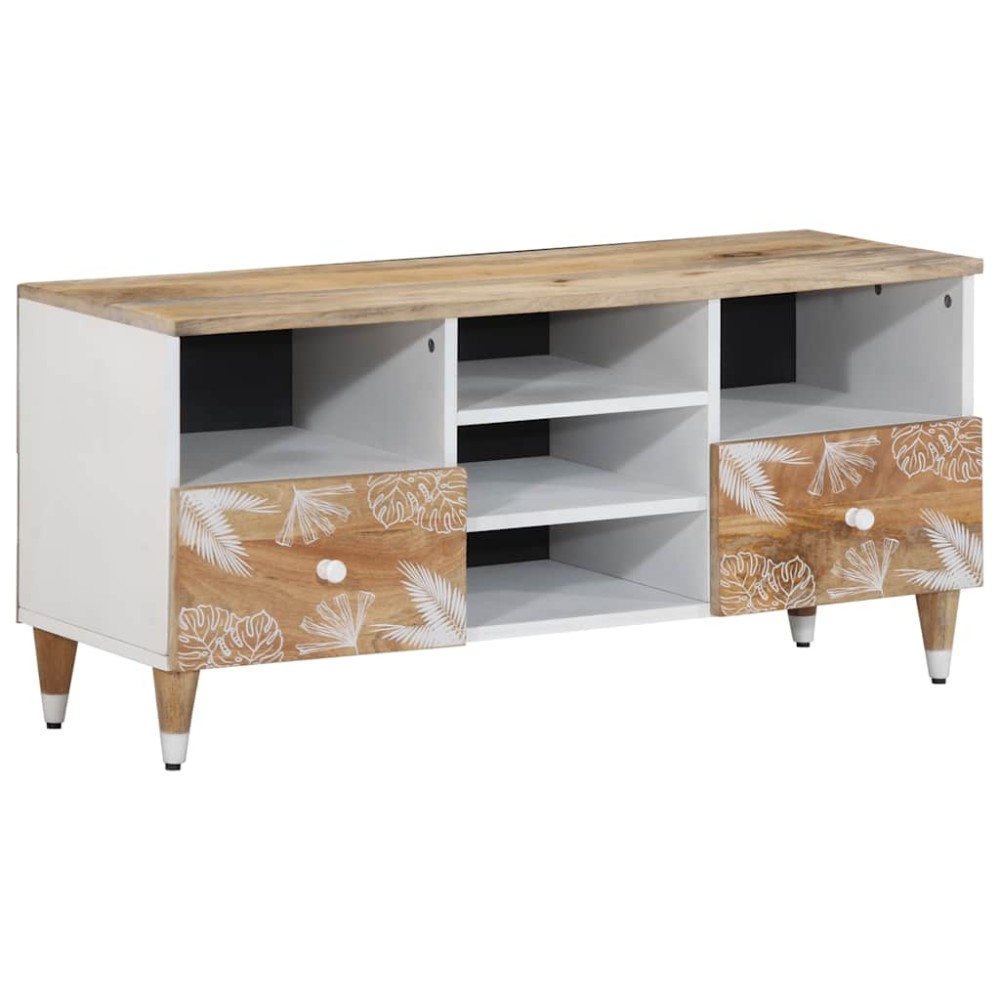 ντουλάπι τηλεόρασης vidaXL 100x33,5x46 cm μασίφ ξύλο Mango