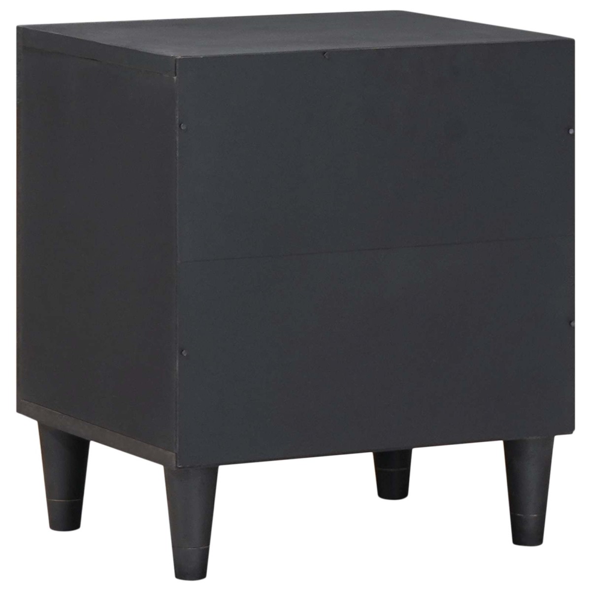 vidaXL Κομοδίνο με Πόρτα 2 τμχ. Μαύρο 40 x 33 x 46 εκ.