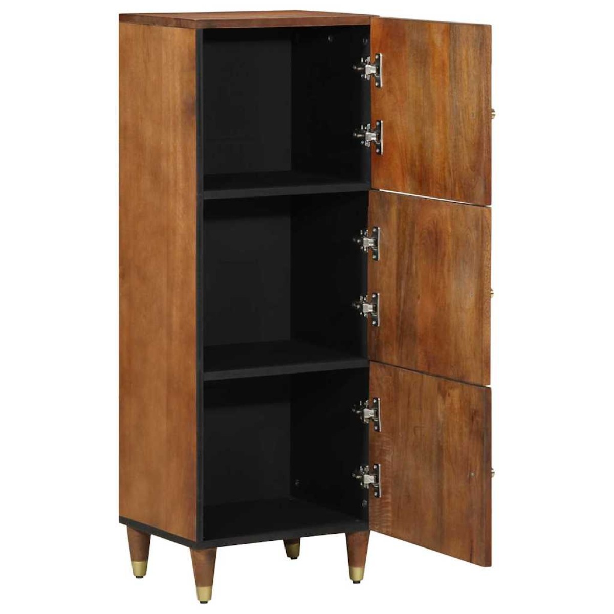 vidaXL Highboard με ράφι Καφέ 40 x 33 x 110 εκ Στερεό ξύλο μάνγκο