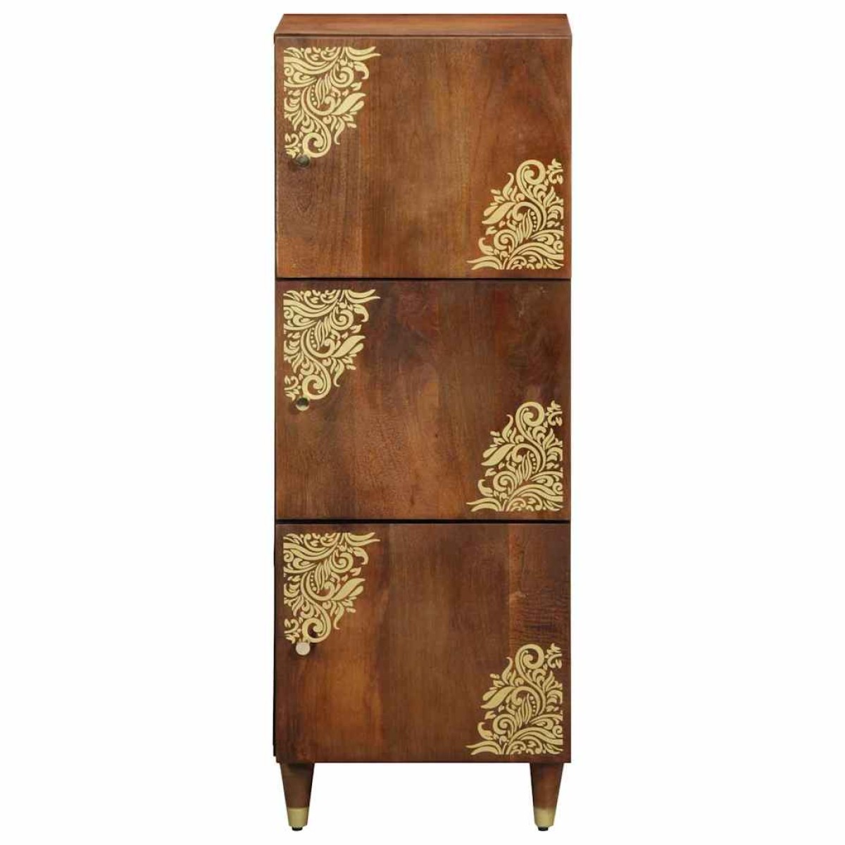 vidaXL Highboard με ράφι Καφέ 40 x 33 x 110 εκ Στερεό ξύλο μάνγκο