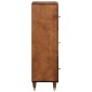 vidaXL Highboard με ράφι Καφέ 40 x 33 x 110 εκ Στερεό ξύλο μάνγκο