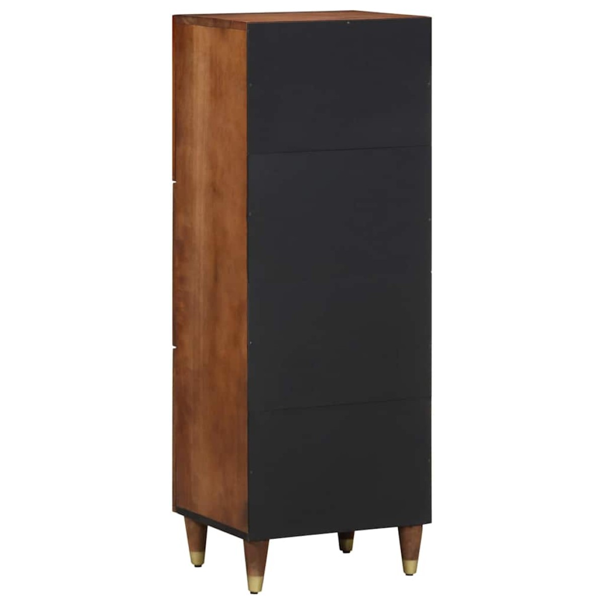 vidaXL Highboard με ράφι Καφέ 40 x 33 x 110 εκ Στερεό ξύλο μάνγκο