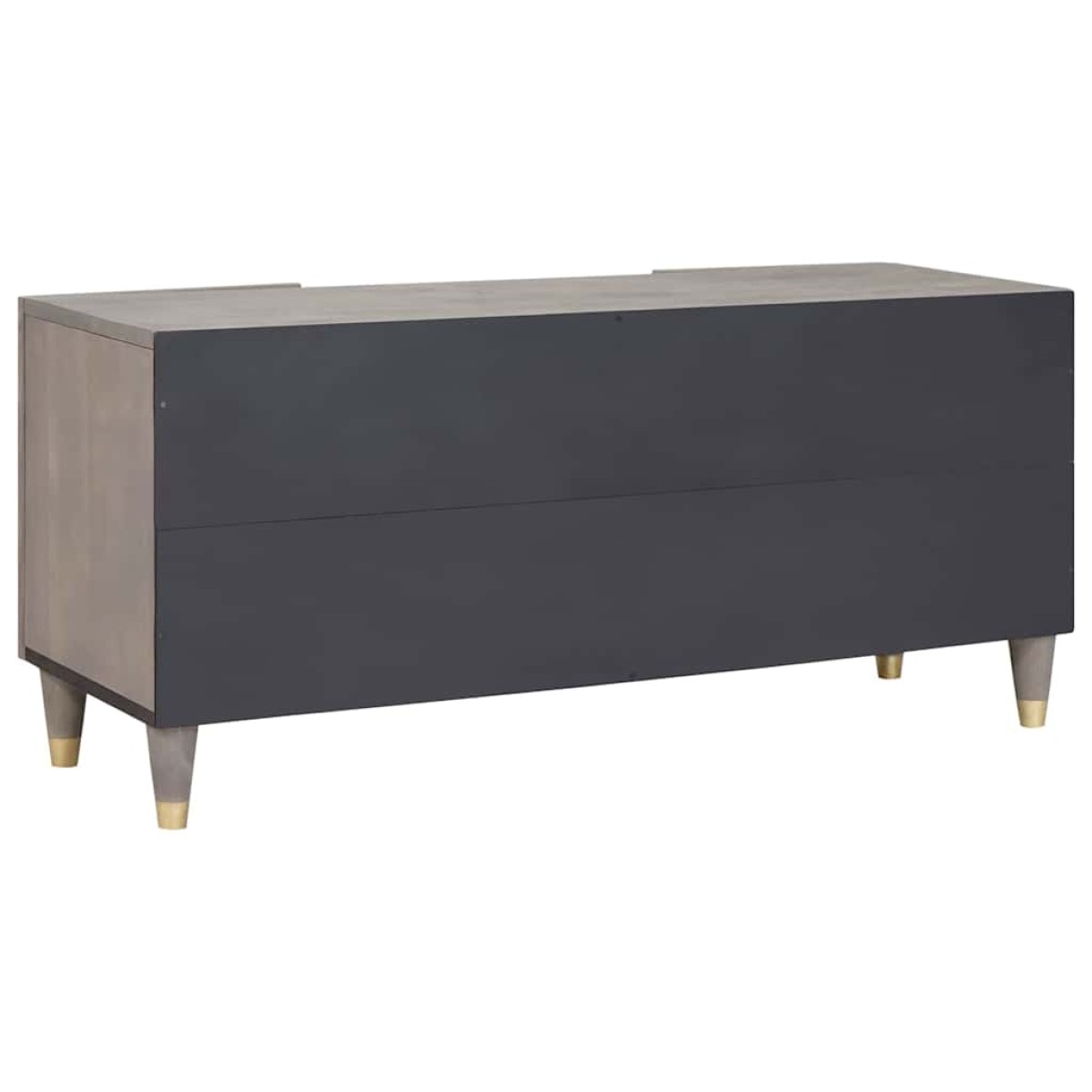 vidaXL Ντουλάπι TV Γκρι 105 x 33 x 46 εκ. Στερεό ξύλο μάνγκο