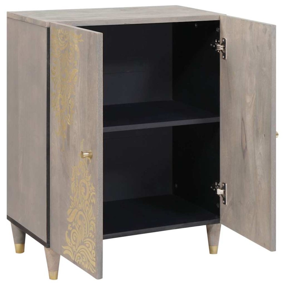 vidaXL Πλαϊνό γραφείο Γκρι και Χρυσό 60 x 33 x 75 cm