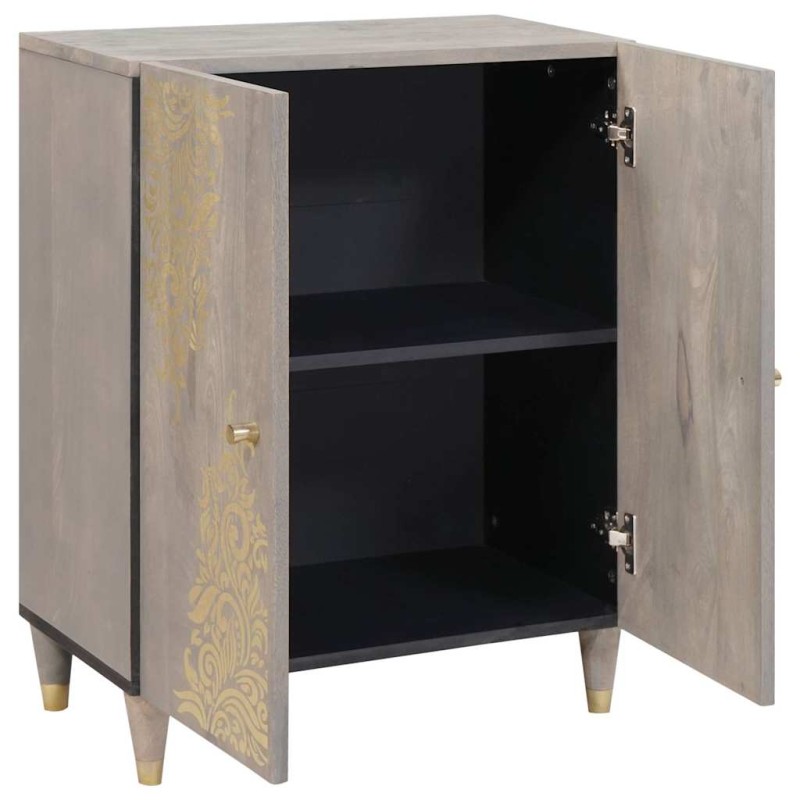 vidaXL Πλαϊνό γραφείο Γκρι και Χρυσό 60 x 33 x 75 cm