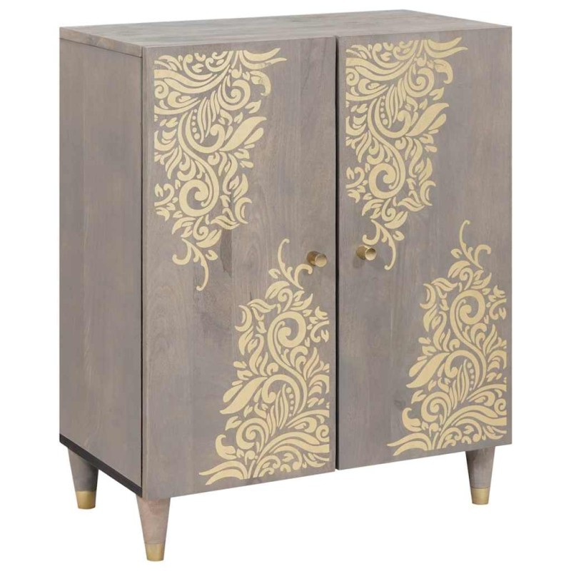 vidaXL Πλαϊνό γραφείο Γκρι και Χρυσό 60 x 33 x 75 cm