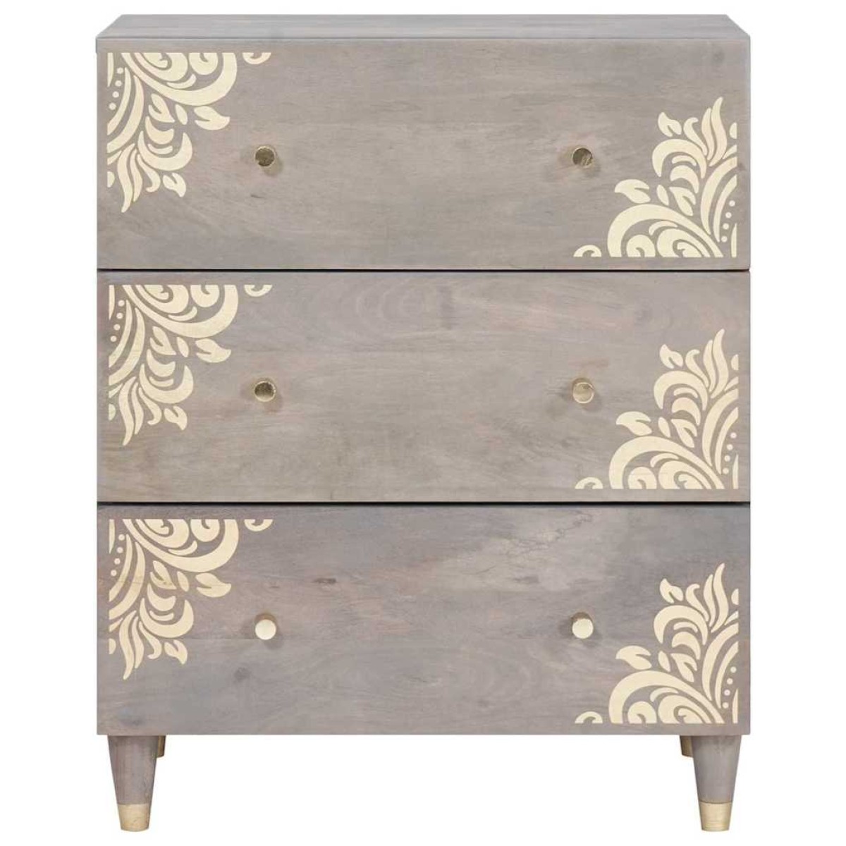 vidaXL Πλαϊνό γραφείο Γκρι και Χρυσό 60 x 33 x 75 cm
