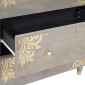 vidaXL Πλαϊνό γραφείο Γκρι και Χρυσό 60 x 33 x 75 cm