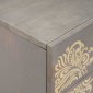 vidaXL Κομοδίνο με Πόρτα Γκρι 50 x 33 x 60 εκ Στερεό ξύλο μάνγκο