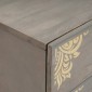 vidaXL Κομοδίνο με συρτάρι Γκρι 50 x 33 x 62 εκ. Στερεό ξύλο μάνγκο