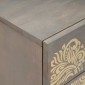 vidaXL Κομοδίνο με Πόρτα Γκρι 50 x 33 x 60 εκ Στερεό ξύλο μάνγκο