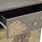 vidaXL Κομοδίνο με Πόρτα Γκρι 50 x 33 x 60 εκ Στερεό ξύλο μάνγκο