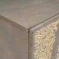 vidaXL Ντουλάπι TV με ράφι Γκρι 105 x 33 x 46 εκ. Στερεό ξύλο μάνγκο