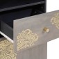 vidaXL Ντουλάπι Μπάνιου Γκρι 38 x 33 x 160 εκ. Στερεό ξύλο μάνγκο