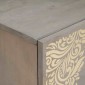 vidaXL Πλαϊνό γραφείο με συρτάρι Γκρι και Χρυσό 40 x 33 x 75 εκ.