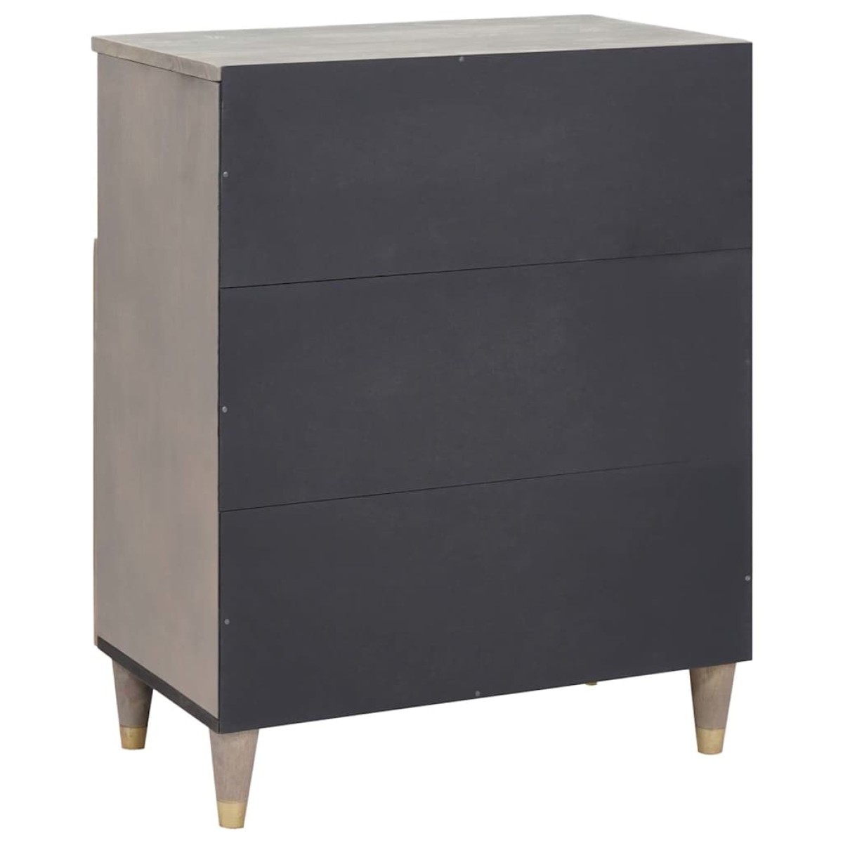 vidaXL Πλαϊνό γραφείο Γκρι και Χρυσό 60 x 33 x 75 cm