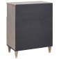 vidaXL Πλαϊνό γραφείο Γκρι και Χρυσό 60 x 33 x 75 cm