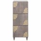 vidaXL Highboard Γκρι και Χρυσό 40 x 33 x 110 εκ Στερεό ξύλο μάνγκο