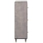 vidaXL Highboard Γκρι και Χρυσό 40 x 33 x 110 εκ Στερεό ξύλο μάνγκο