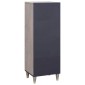 vidaXL Highboard Γκρι και Χρυσό 40 x 33 x 110 εκ Στερεό ξύλο μάνγκο