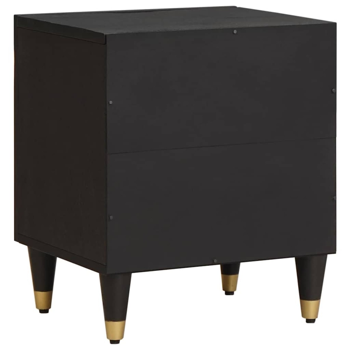 vidaXL Κομοδίνο με Πόρτα Μαύρο 40 x 33 x 46 εκ. Στερεό ξύλο μάνγκο