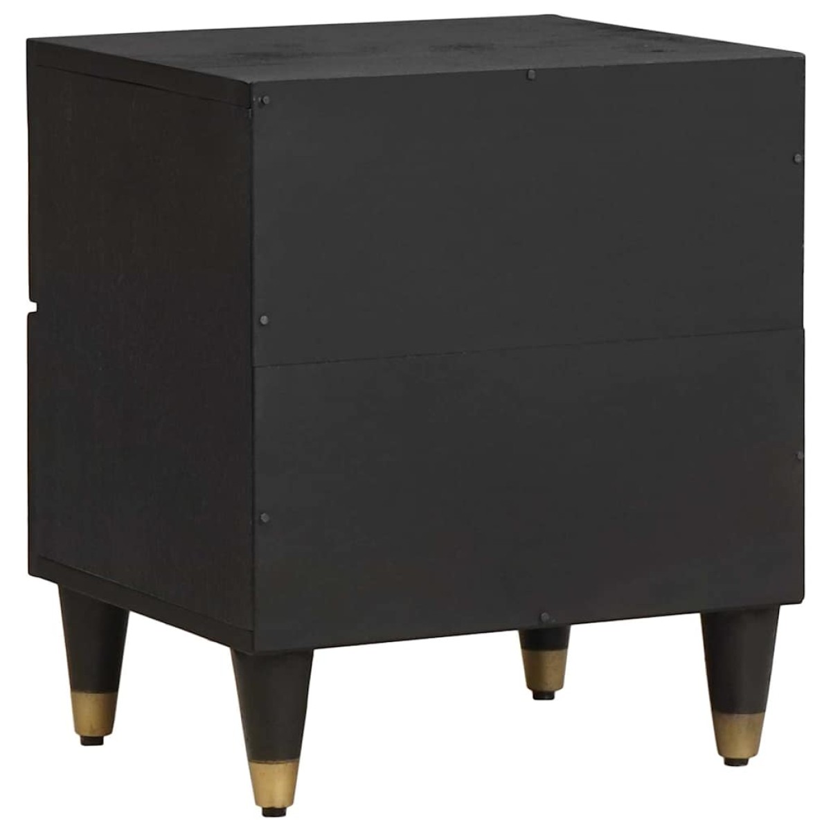 vidaXL Κομοδίνο Μαύρο 40 x 33 x 46 εκ. Στερεό ξύλο μάνγκο