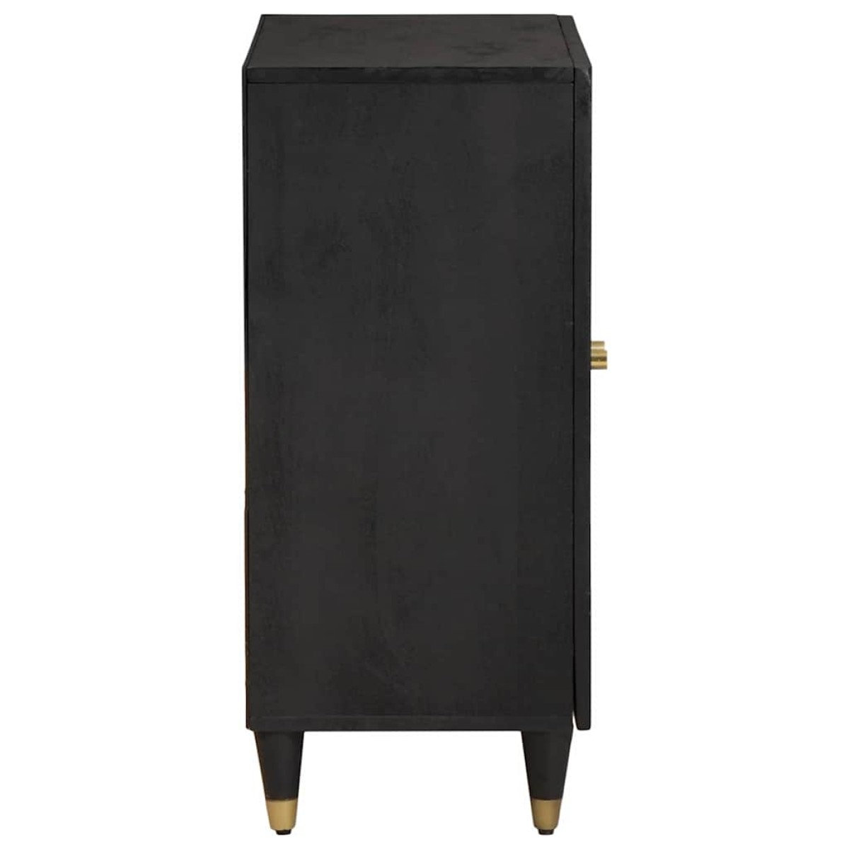 vidaXL Πλαϊνό γραφείο Μαύρο 60 x 33 x 75 cm Στερεό ξύλο μάνγκο
