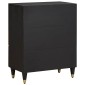 vidaXL Πλαϊνό γραφείο Μαύρο 60 x 33 x 75 cm Στερεό ξύλο μάνγκο
