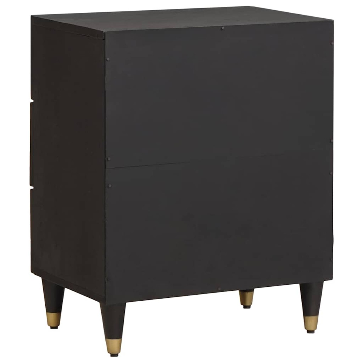 vidaXL Κομοδίνο με συρτάρι Μαύρο 50 x 33 x 62 εκ. Στερεό ξύλο μάνγκο