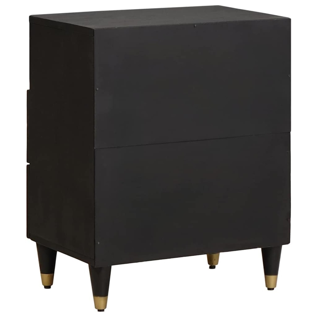 vidaXL Κομοδίνο με συρτάρι Μαύρο 50 x 33 x 62 εκ. Στερεό ξύλο μάνγκο